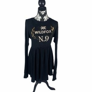 Wildfox N. 9 Long Sleeve Black Dress